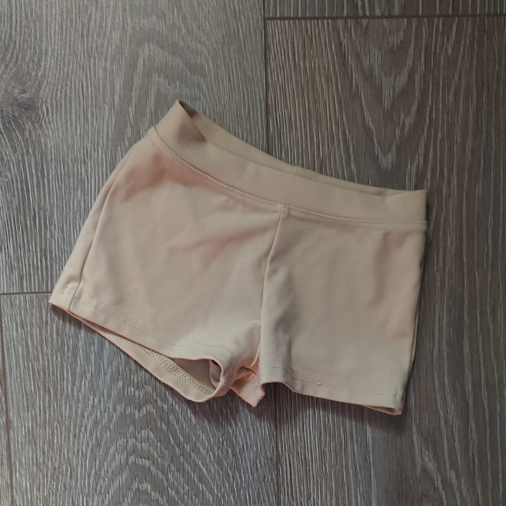 Capezio Dance Shorts Tan Basic Under Garments Girls Size Small